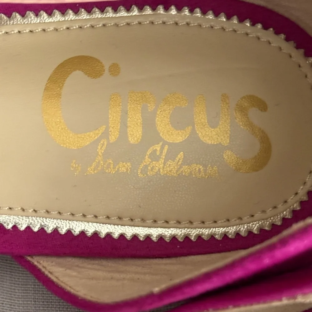 Circus by Sam Edelman Fuscia Peep-Toe Flats - Size 10 - Picture 2 of 6